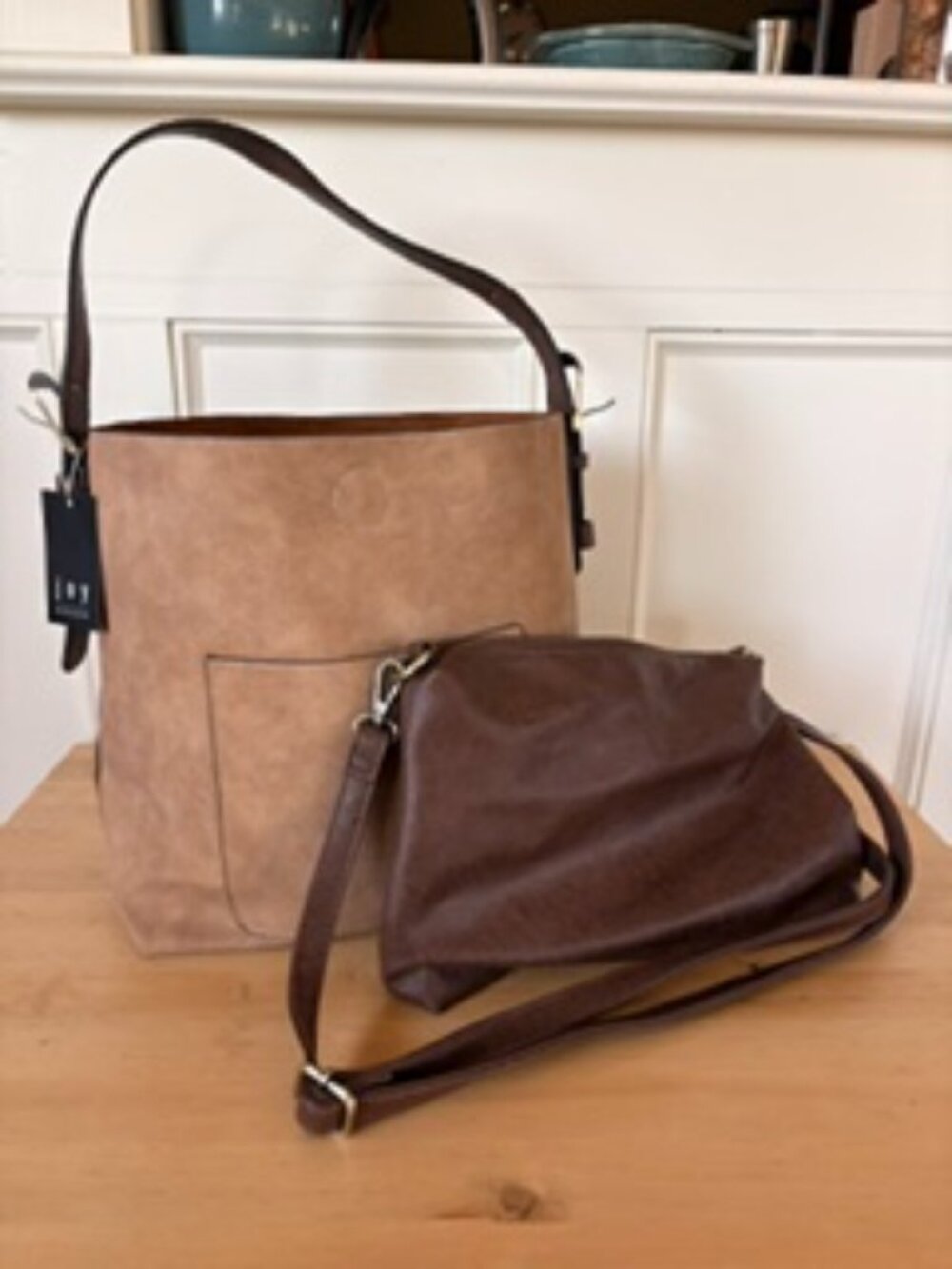 Joy Susan CHARLIE HOBO TOTE and CROSSBODY Bag - Wheat